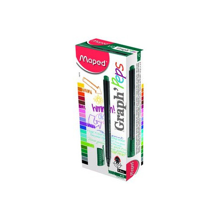 Rotuladores de fibra ROTULADOR FIBRA MAPED GRAPH PEPS GREEN FOREST