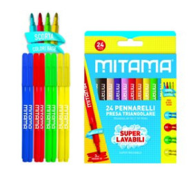 Rotuladores de colores ROTULADOR FIBRA MITAMA TRIANGULAR 3mm CAJA de 24