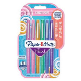 Rotuladores de fibra ROTULADOR FIBRA PAPER MATE CANDY POP SURTIDO BLISTER de 6