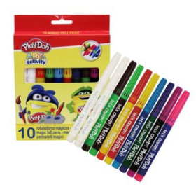Rotuladores de colores ROTULADOR FIBRA PLAY-DOH ART ACTIVITY MAGICOS ESTUCHE de 10