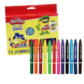 Rotuladores de colores ROTULADOR FIBRA PLAY-DOH ART ACTIVITY 8 mm. JUMBO COLORES VIVOS ESTUCHE de 12