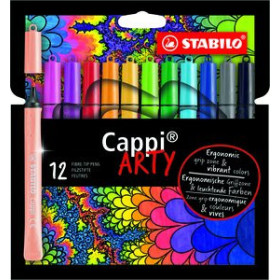 Rotuladores de colores ROTULADOR FIBRA STABILO CAPPI 168 ARTY LINE estuche CARTON de 12