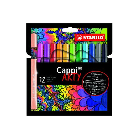 Rotuladores de colores ROTULADOR FIBRA STABILO CAPPI 168 ARTY LINE estuche CARTON de 12