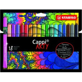 Rotuladores de colores ROTULADOR FIBRA STABILO CAPPI 168 ARTY LINE estuche CARTON de 18