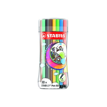 Rotuladores de colores ROTULADOR FIBRA STABILO POINT 68 SLEEVE PACK ESTUCHE de 30