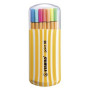 Rotuladores de fibra ROTULADOR FIBRA STABILO POINT 88 NEON ESTUCHE de 20 ZEBRUI