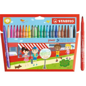 Rotuladores de colores ROTULADOR FIBRA STABILO POWER 280 ESTUCHE de 24