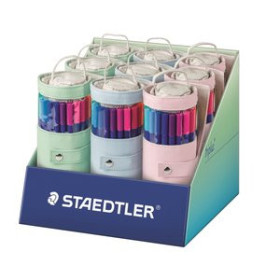 Rotuladores de colores ROTULADOR FIBRA STAEDTLER  323 TRIPLUS COLOR ENROLLABLE 20pz EXPOSITOR DE 9