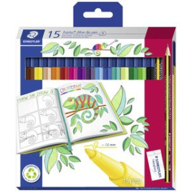 Rotuladores de colores ROTULADOR FIBRA STAEDTLER  323 TRIPLUS COLOR ESTUCHE de 15