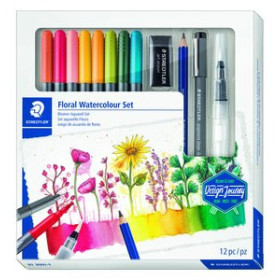 Rotuladores de colores ROTULADOR FIBRA STAEDTLER FLORAL WATERCOLOUR SET DE 12
