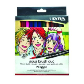 Rotuladores de colores ROTULADOR LYRA AQUA BRUSH DUO MANGA ESTUCHE de 12