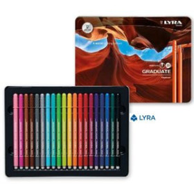 Rotuladores de colores ROTULADOR LYRA GRADUATE FINELINER ESTUCHE METAL DE 20