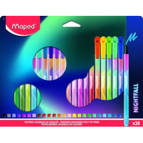 Rotuladores de colores ROTULADOR MAPED NIGHTFALL ESTUCHE 24