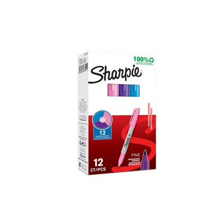Rotuladores permanentes ROTULADOR PERMANENTE SHARPIE FINE SURTIDO CAJA DE 12