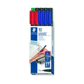 Rotuladores permanentes ROTULADOR PERMANENTE STAEDTLER 318 LUMOCOLOR (F) CAJA de 10