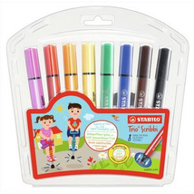 Rotuladores de colores ROTULADOR STABILO TRIO SCRIBBI  ESTUCHE de 8