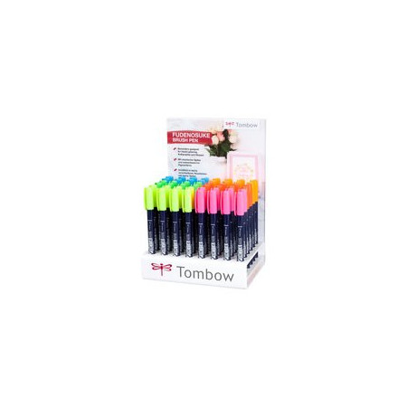 Rotuladores de colores ROTULADOR TOMBOW CALIGRAFIA FUDENOSUKE EXPOSITOR de 48