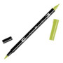 Rotuladores de colores ROTULADOR TOMBOW DOBLE PUNTA PINCEL ACEITUNA CLARO