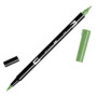 Rotuladores de colores ROTULADOR TOMBOW DOBLE PUNTA PINCEL ACEITUNA OSCURO