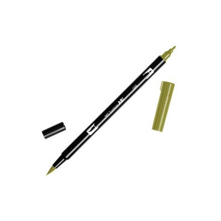 Rotuladores de colores ROTULADOR TOMBOW DOBLE PUNTA PINCEL AGUACATE