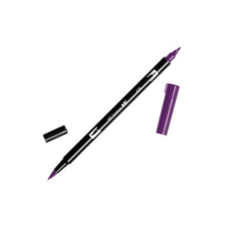 Rotuladores de colores ROTULADOR TOMBOW DOBLE PUNTA PINCEL CIRUELA OSCURO