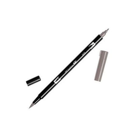 Rotuladores de colores ROTULADOR TOMBOW DOBLE PUNTA PINCEL GRIS CALIDO 2