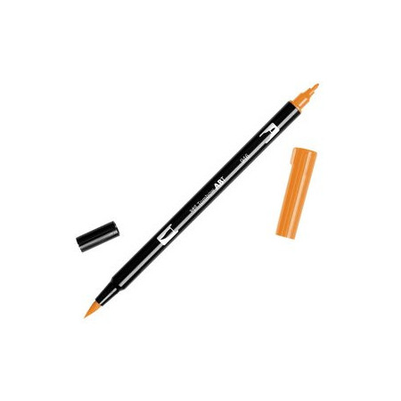 Rotuladores de colores ROTULADOR TOMBOW DOBLE PUNTA PINCEL OCRE ORO