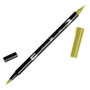 Rotuladores de colores ROTULADOR TOMBOW DOBLE PUNTA PINCEL OCRE VERDE