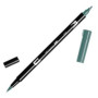 Rotuladores de colores ROTULADOR TOMBOW DOBLE PUNTA PINCEL VERDE GRIS
