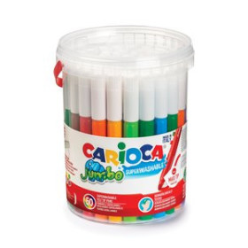 Rotuladores de colores ROTUL.CARIOCA JUMBO MAXI SUPERLAVABLE BOTE de 50