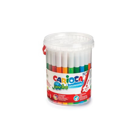 Rotuladores de colores ROTUL.CARIOCA JUMBO MAXI SUPERLAVABLE BOTE de 50