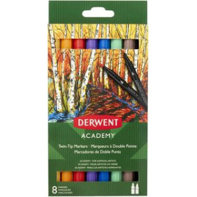 Rotuladores de colores ROTUL.DERWENT DOUBLE PACK 8 (PUNTA FINA Y PUNTA PINCEL)