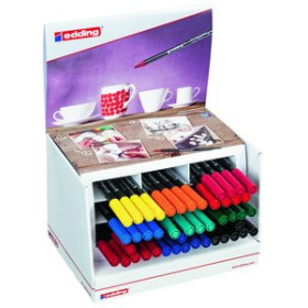 Marcadores de tinta opaca permanente ROTUL.EDDING 4200 PORCELANA. COL.SURTIDOS. EXPOSITOR de 46