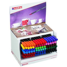 Marcadores de tinta opaca permanente ROTUL.EDDING 4200 PORCELANA. COL.SURTIDOS. EXPOSITOR de 90