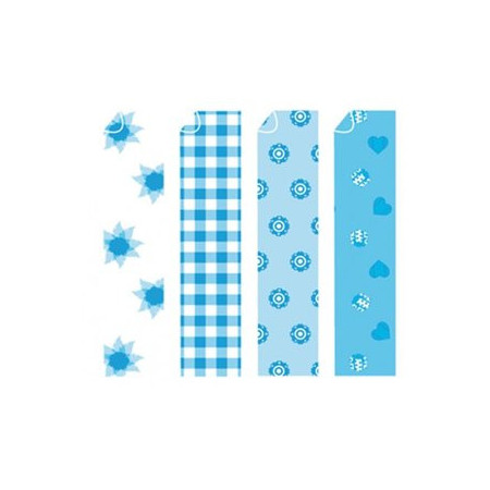 Cartulina impresa SCRAPBOOKING CARTULINA NIEFENVER IMPRESA 24x32 cm 180gr. AZUL-2 (4 mod.) BLISTER de 8