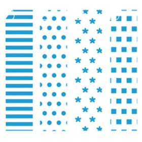 Cartulina impresa SCRAPBOOKING CARTULINA NIEFENVER IMPRESA 24x32 cm 180gr. AZUL-3 (4 mod.) BLISTER de 8