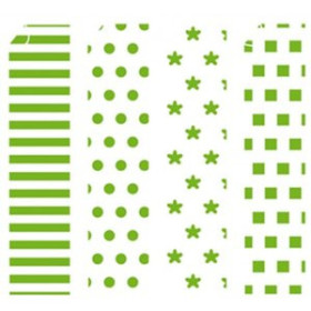 Cartulina impresa SCRAPBOOKING CARTULINA NIEFENVER IMPRESA 24x32 cm 180gr. VERDE-3 (4 mod.) BLISTER de 8