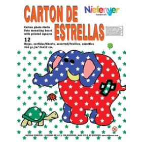 Cartulina impresa SCRAPBOOKING CARTULINA NIEFENVER IMPRESA 24x32cm. 300gr. ESTRELLA