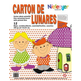 Cartulina impresa SCRAPBOOKING CARTULINA NIEFENVER IMPRESA 24x32cm. 300gr. LUNAR NEON PACK de 12