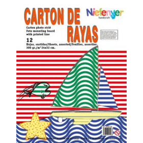 Cartulina impresa SCRAPBOOKING CARTULINA NIEFENVER IMPRESA 24x32cm. 300gr. RAYAS