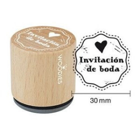 Sellos SELLO COLOP WOODIES Ø30mm CAUCHO GRIS "INVITACION BODA" 1