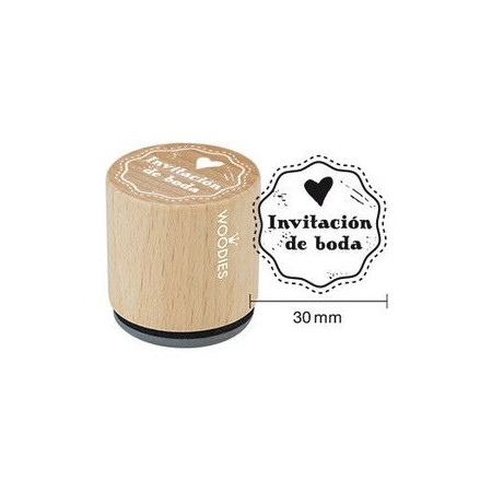 Sellos SELLO COLOP WOODIES Ø30mm CAUCHO GRIS "INVITACION BODA" 1