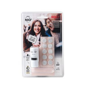 Sellos SELLO ent.AUT. COLOP PRINTER LITTLE NIO Ø17mm CON 10 GOMAS INTERCAMBIABLES CON MOTIVOS SURTIDOS. GRIS (154851)