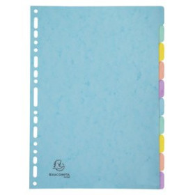 Separadores de cartulina SEPARADORES EXACOMPTA AQUAREL CARTULINA LUSTRADA A4 400g  10 pestañas 17 taladros