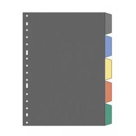 Separadores PP y PVC SEPARADORES MULTIFIN PVC TRANSP. ALFA 3005 Fº 5 pestañas 16 taladros