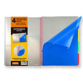 Separadores PP y PVC SEPARADORES SENFORT DYNAMIC EXTRAIBLE PARA TARIFARIOS PP OPACO A4 4 Pestañas