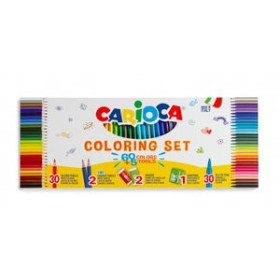 Expositor surtido SET CARIOCA COLORING 65 PIEZAS (30 rotuladores