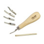 Cúteres SET DE CARVADO MILAN LINO CUTER GUBIAS PARA TALLO DE RELIEVES CAJA DE 5