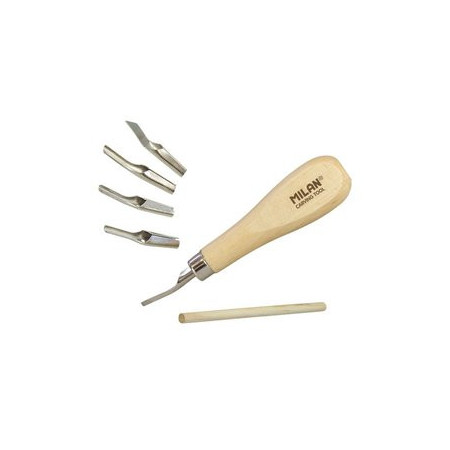 Cúteres SET DE CARVADO MILAN LINO CUTER GUBIAS PARA TALLO DE RELIEVES CAJA DE 5