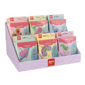 Kits de manualidades SET DE MANUALIDADES APLI KIDS DIY COLGANTES EXPOSITOR de 18 (+6 años)